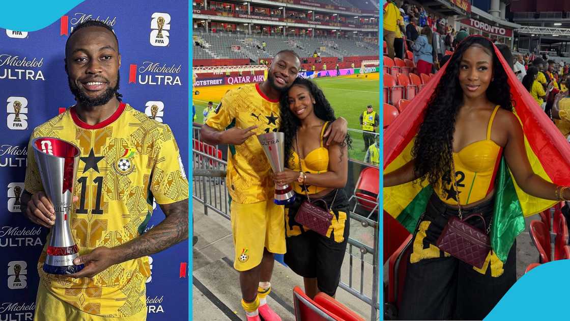 Antoine Semenyo, Jordeen Buckley, World Cup, Man of the Match, Ghana Black Stars, Footballer wife. Antoine Semenyo, Jordeen Buckley, World Cup, Man of the Match, Ghana Black Stars, Footballer wife.