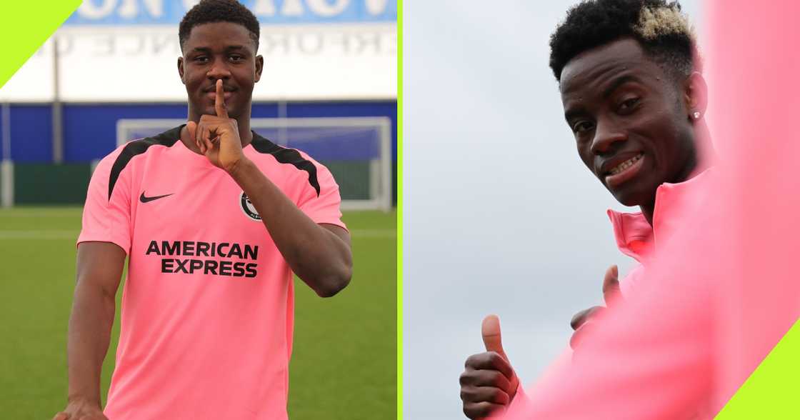 Simon Adingra and Ibrahim Osman at Brighton. Simon Adingra and Ibrahim Osman at Brighton.