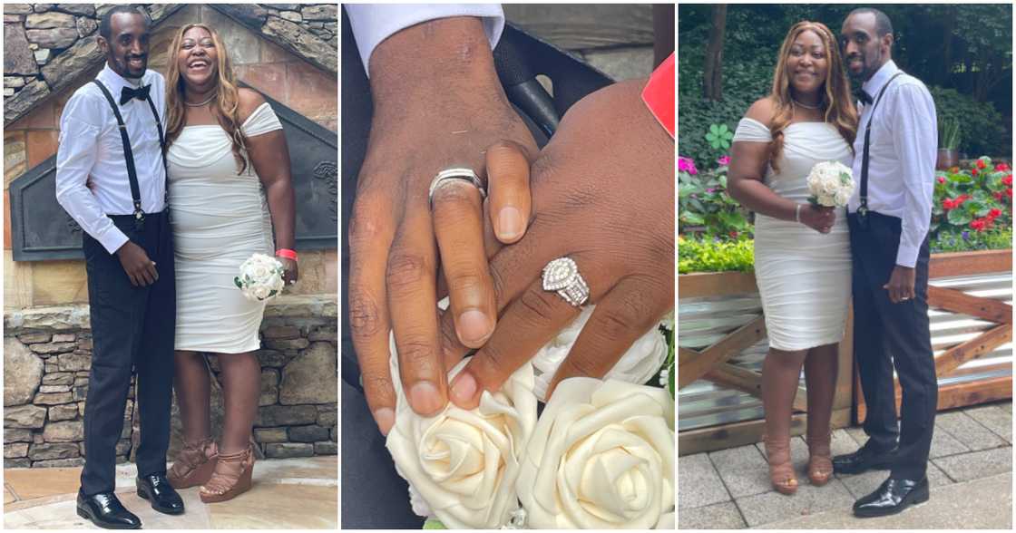 Couple marry in simple wedding. Couple marry in simple wedding.