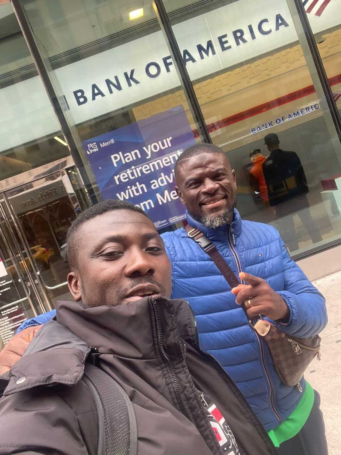 Former Aduana FC, Black Stars of Ghana and Ghana Premier League goalkeeper Stephen Adams poses alongside Fatau Dauda in the USA Former Aduana FC, Black Stars of Ghana and Ghana Premier League goalkeeper Stephen Adams poses alongside Fatau Dauda in the USA