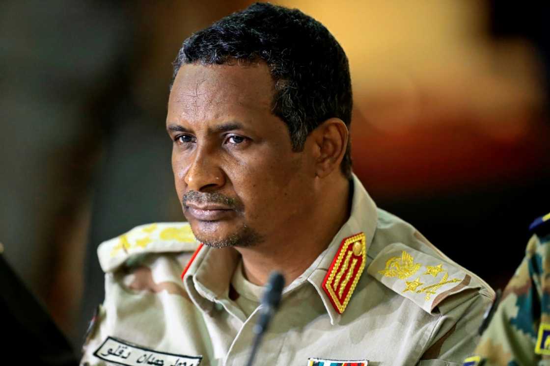 Sudan's paramilitary Rapid Support Forces commander, General Mohamed Hamdan Daglo, pictured on June 8, 2022, discussed border security with Chad's military leader Mahamat Idriss Deby Sudan's paramilitary Rapid Support Forces commander, General Mohamed Hamdan Daglo, pictured on June 8, 2022, discussed border security with Chad's military leader Mahamat Idriss Deby