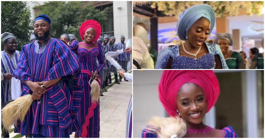 Wedding Dresses: Northern Bride Portrays Rich Ghanaian Culture As She Slays In Exquisite Long-Sleeve Gown Wedding Dresses: Northern Bride Portrays Rich Ghanaian Culture As She Slays In Exquisite Long-Sleeve Gown