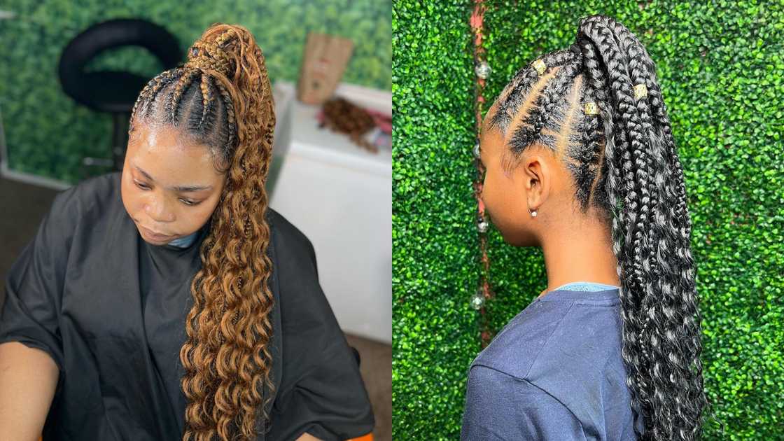 Boho stitches pony braids Boho stitches pony braids