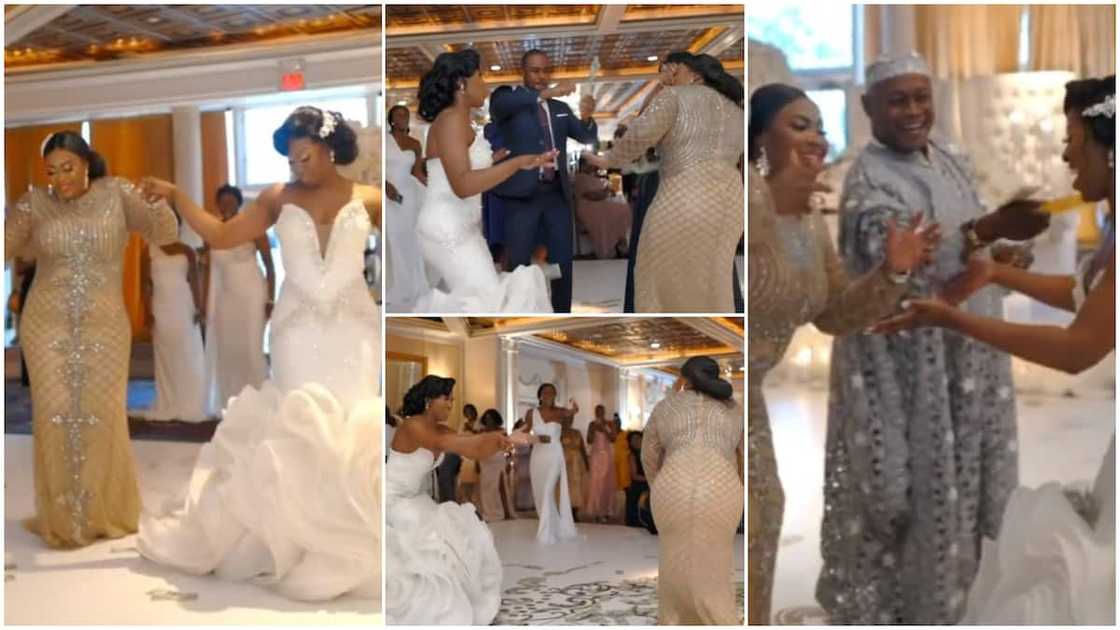 People sprayed American dollars. People sprayed American dollars.