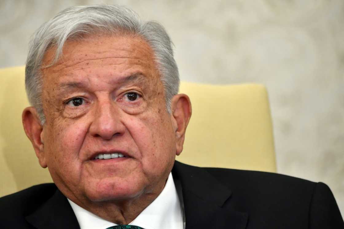 Mexican President Andres Manuel Lopez Obrador (pictured July 2022) said he is going to see 'how the rescue's going' of the trapped mine workers Mexican President Andres Manuel Lopez Obrador (pictured July 2022) said he is going to see 'how the rescue's going' of the trapped mine workers