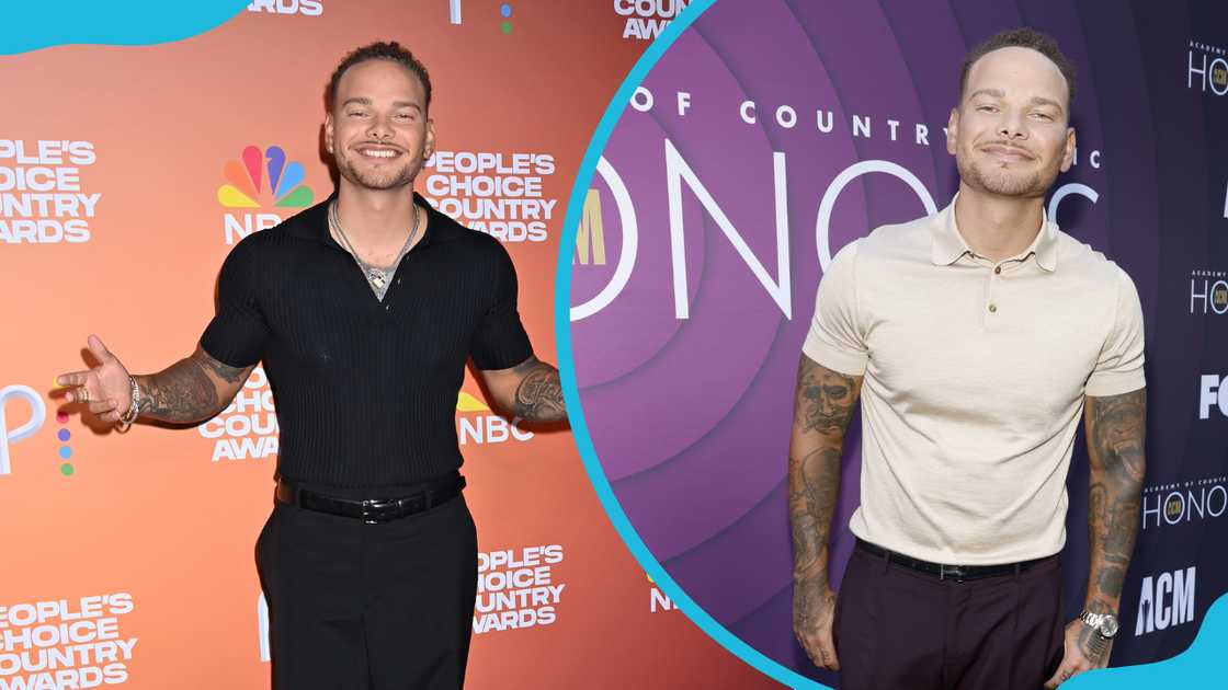 Kane Brown poses for photos at the red carpet in Nashville Kane Brown poses for photos at the red carpet in Nashville