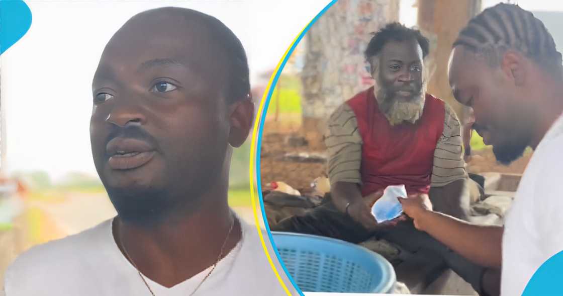 Kind Ghanaian man donates food to people on the streets with mental health conditions Kind Ghanaian man donates food to people on the streets with mental health conditions