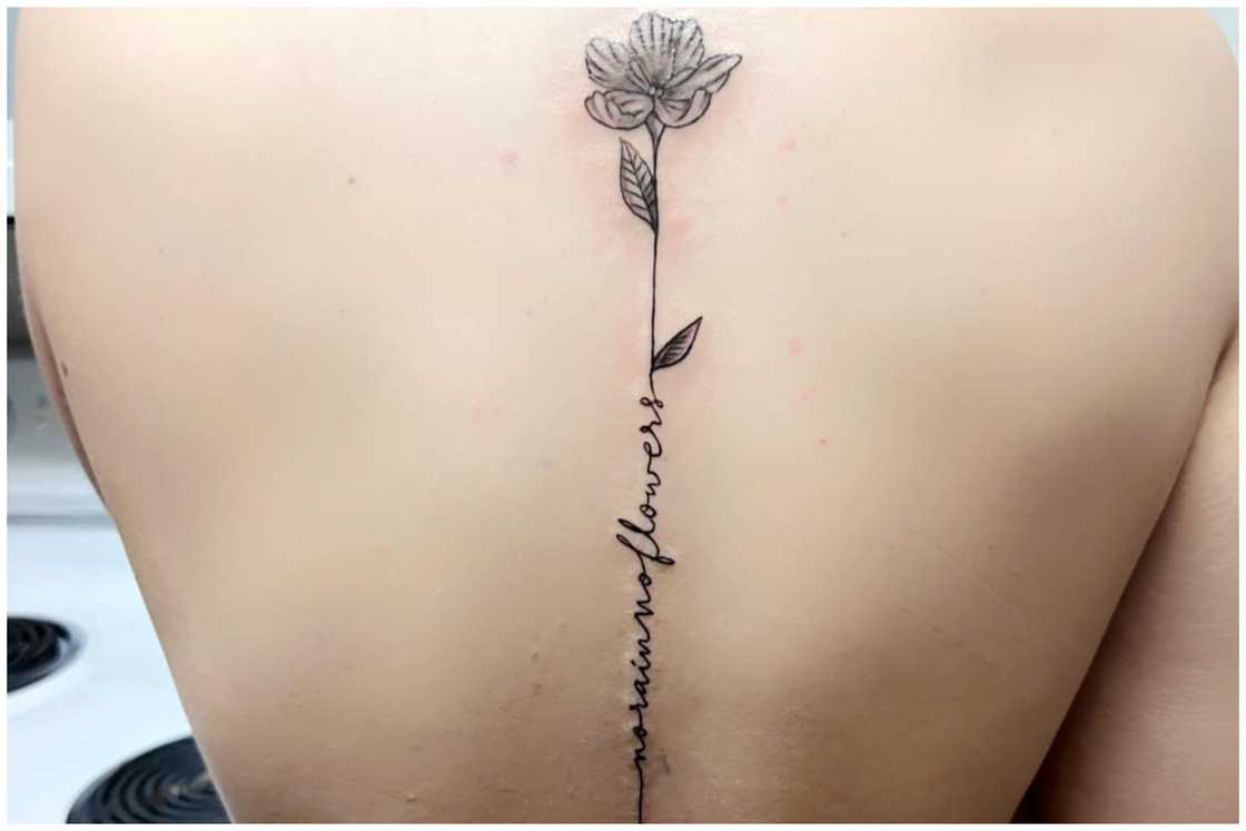 No rain, no flowers tattoo