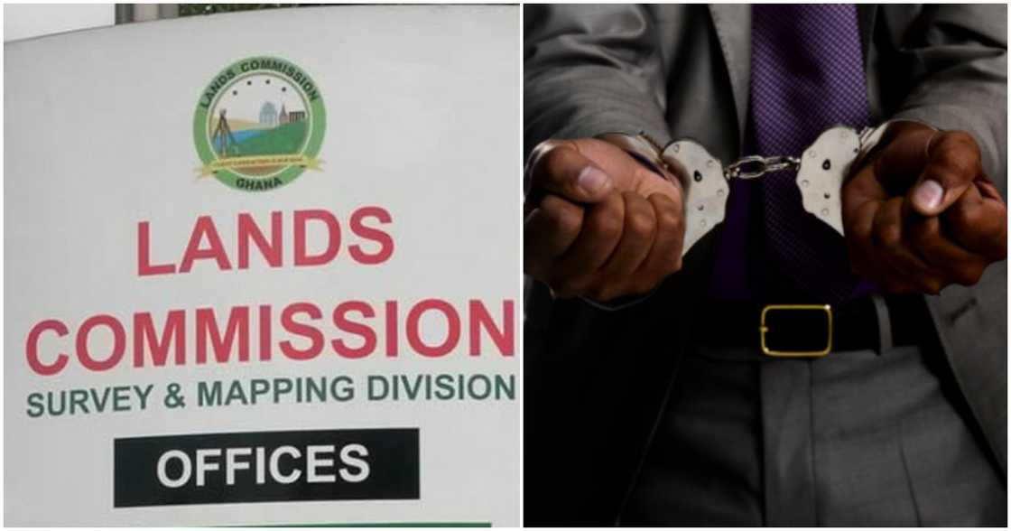 16 Lands Commission employees have been arrested for stealing and forgery. 16 Lands Commission employees have been arrested for stealing and forgery.