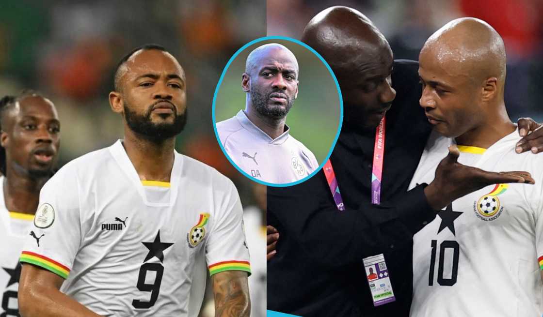 Jordan Ayew, Dede Ayew and Coach Otto Addo Jordan Ayew, Dede Ayew and Coach Otto Addo