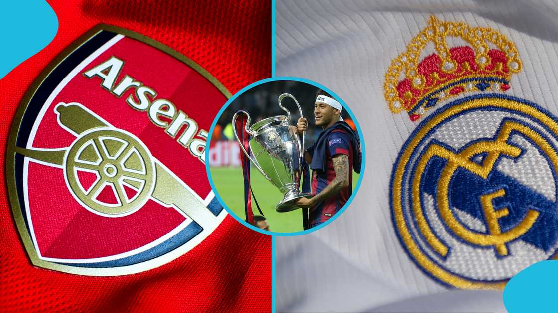 Arsenal will face Real Madrid in a Champions League quarter-final doubleheader. Arsenal will face Real Madrid in a Champions League quarter-final doubleheader.