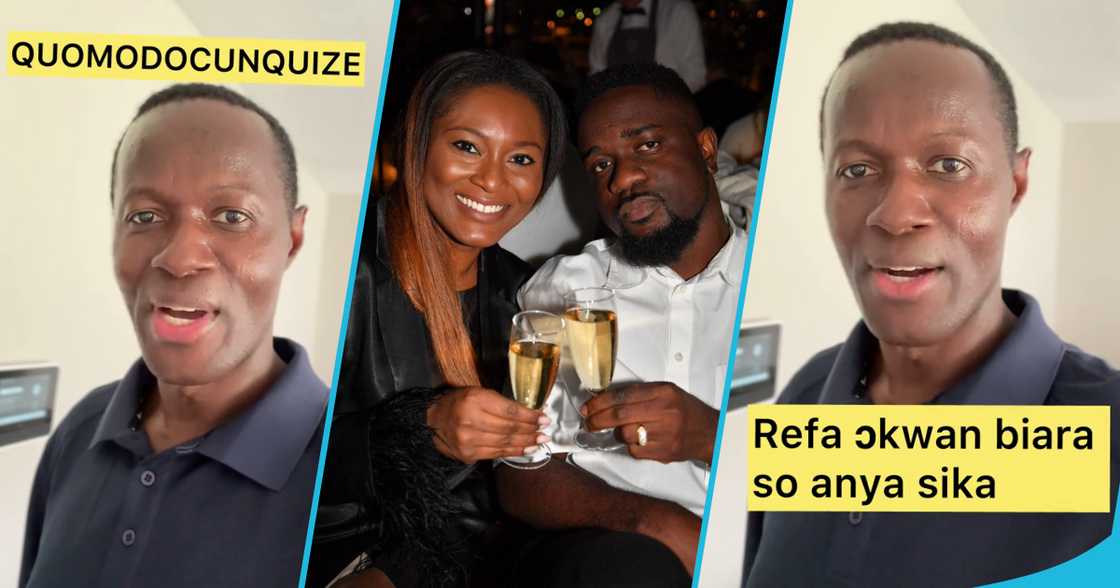 Sarkodie and his wife Tracy and viral Twi teacher in photos Sarkodie and his wife Tracy and viral Twi teacher in photos