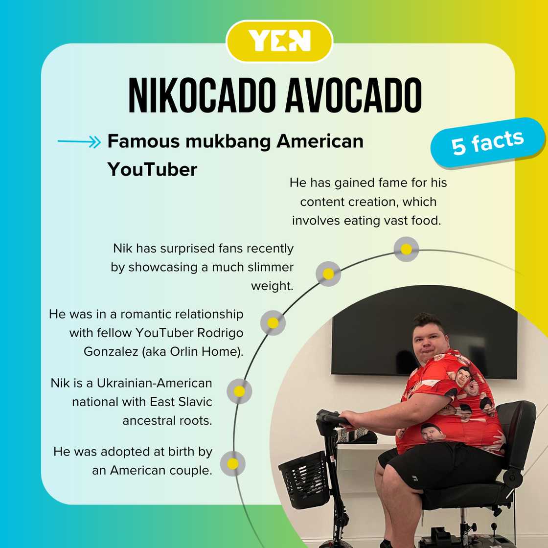 Fast facts about Nikocado Avocado. Fast facts about Nikocado Avocado.