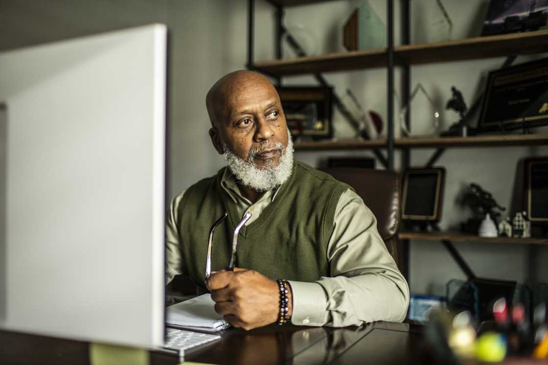 A man in an office A man in an office