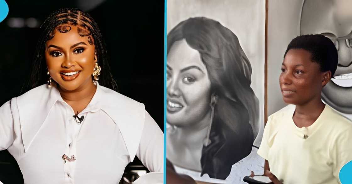 Nana Ama McBrown. Ghanaian actress, SHS girl, portrait, master art piece Nana Ama McBrown. Ghanaian actress, SHS girl, portrait, master art piece