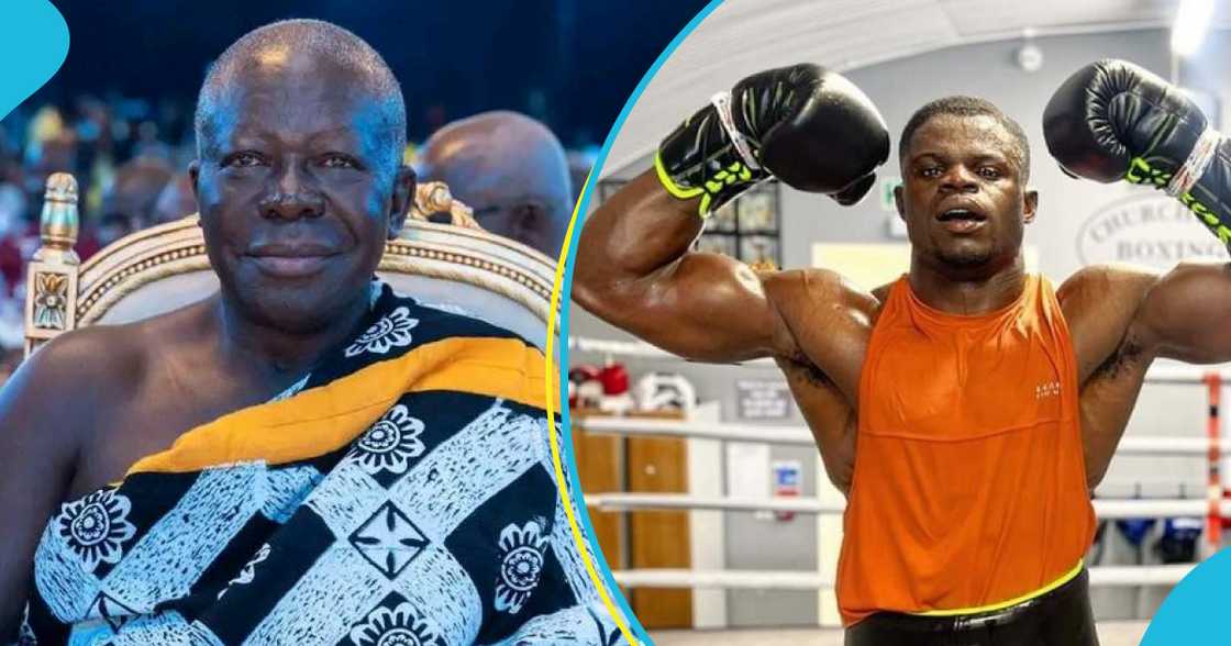 Freezy Macbones visits Otumfuo, receives his blessings ahead boxing bout