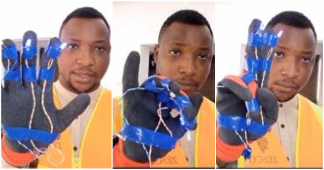 Man designs gloves that converts gestures into audio Man designs gloves that converts gestures into audio