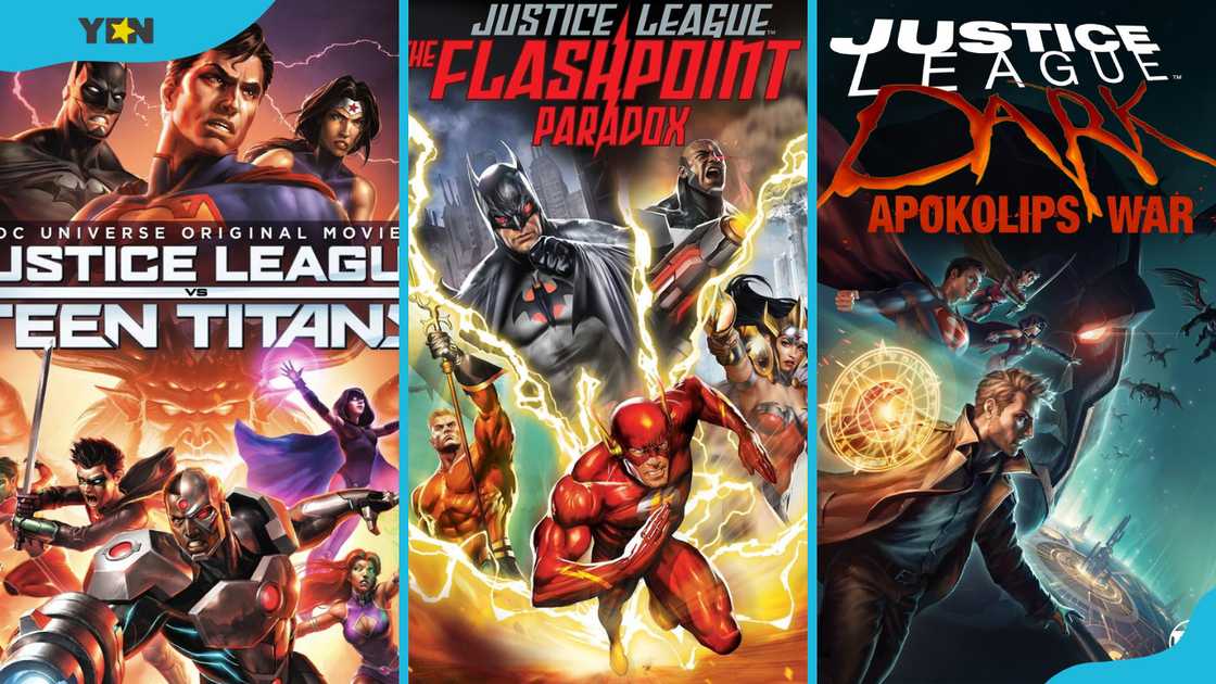 Justice League vs. Teen Titans, Justice League: The Flashpoint Paradox, and Justice League Dark: Apokolips War movie covers Justice League vs. Teen Titans, Justice League: The Flashpoint Paradox, and Justice League Dark: Apokolips War movie covers