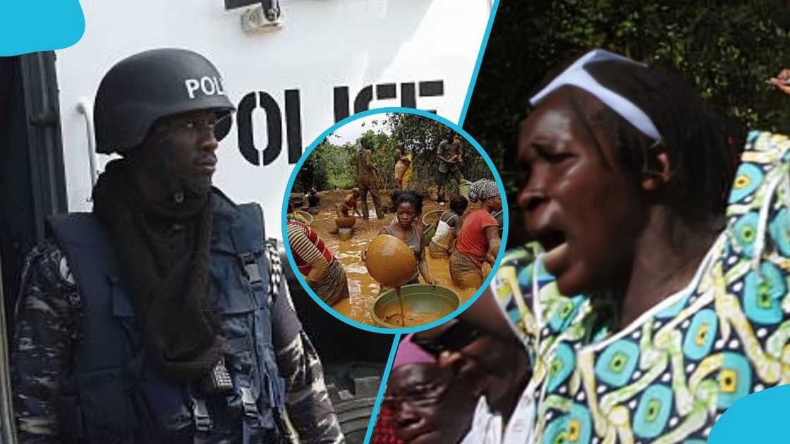 Manso Bonteso women, stage protest, galamsey arrests, Assembly man, Ashanti Region. police taskforce, illegal mining.