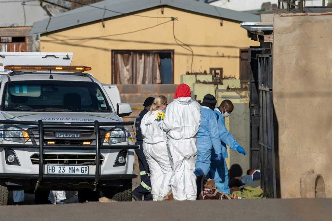 Sixteen people were killed during a shootout in a Soweto bar in July Sixteen people were killed during a shootout in a Soweto bar in July