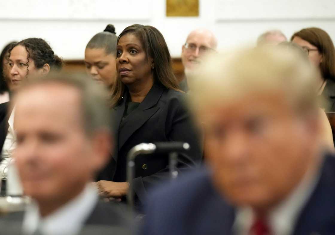 New York Attorney General Letitia James attends the second day of former US president Donald Trump's civil fraud trial New York Attorney General Letitia James attends the second day of former US president Donald Trump's civil fraud trial