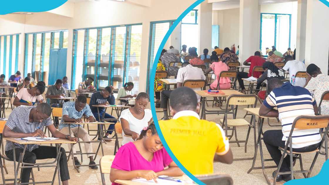 Students doing exams Students doing exams