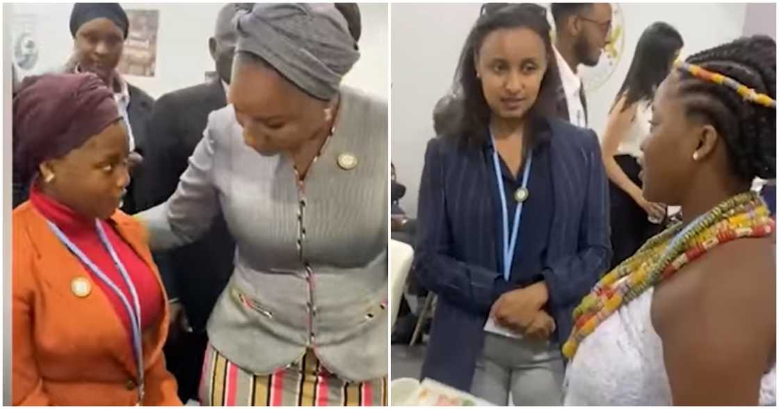 Nakeyaat speaking to dignitaries at the event Nakeyaat speaking to dignitaries at the event