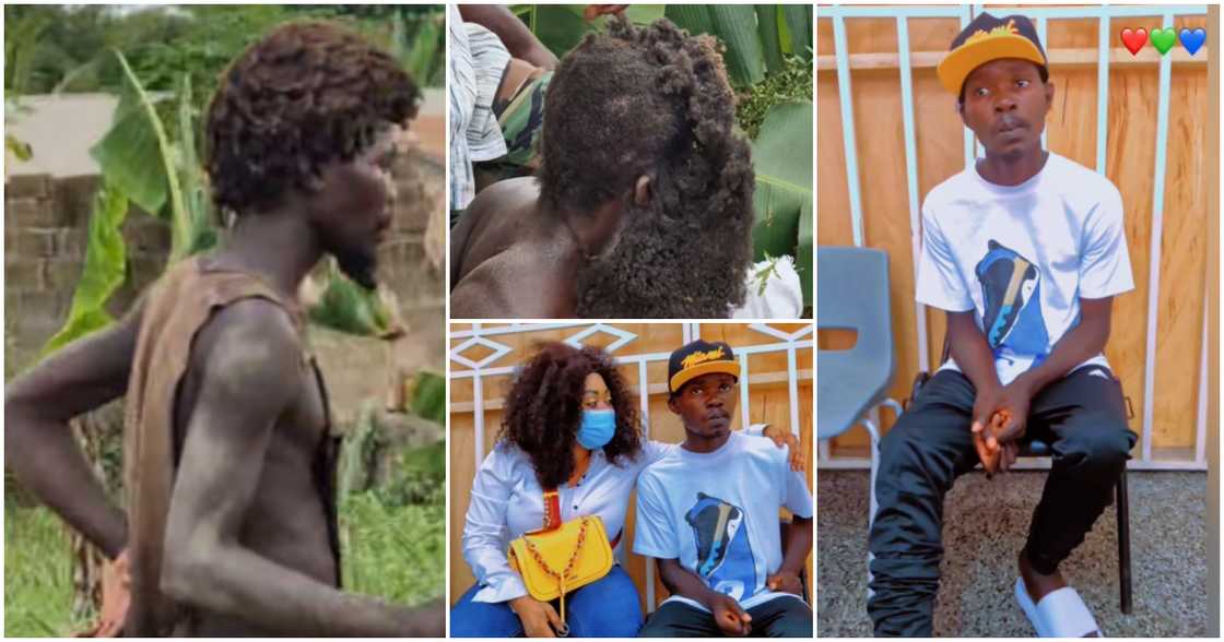 Joyce Dzidzor Mensah transforms mentally challenged man. Joyce Dzidzor Mensah transforms mentally challenged man.