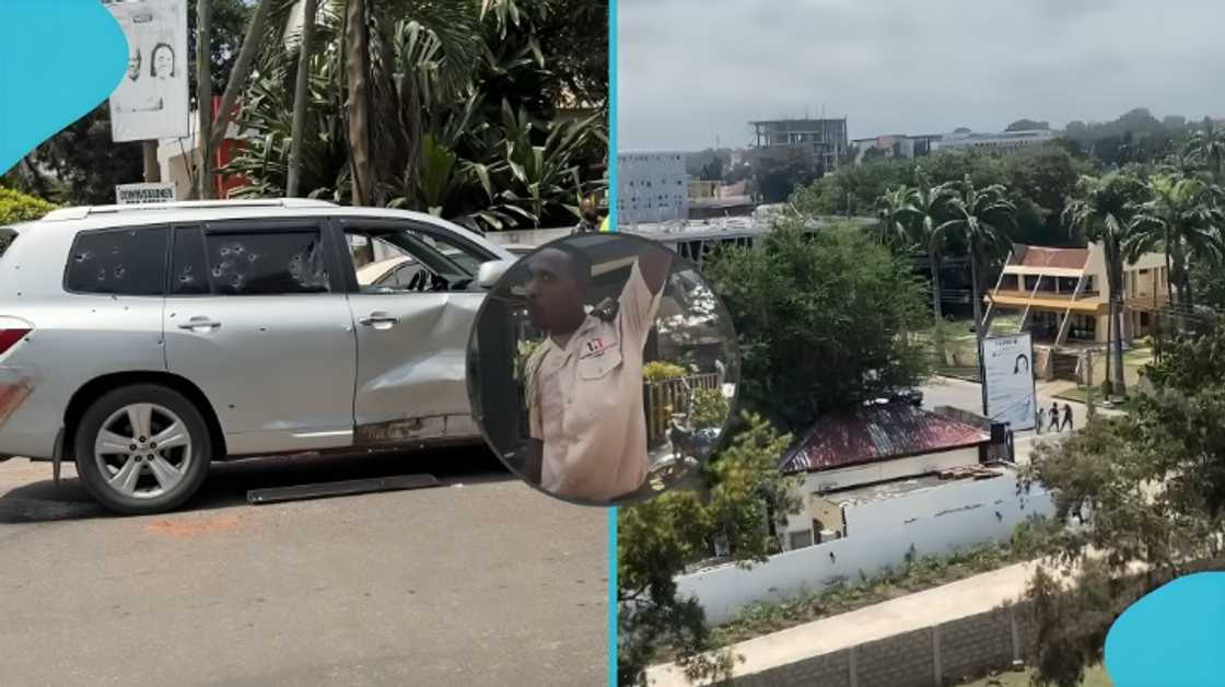 Ghana Police, Labone robbery, eyewitness account, Zenith Bank, suspected robbers, security guard, crime news Ghana, police intervention, customer safety
