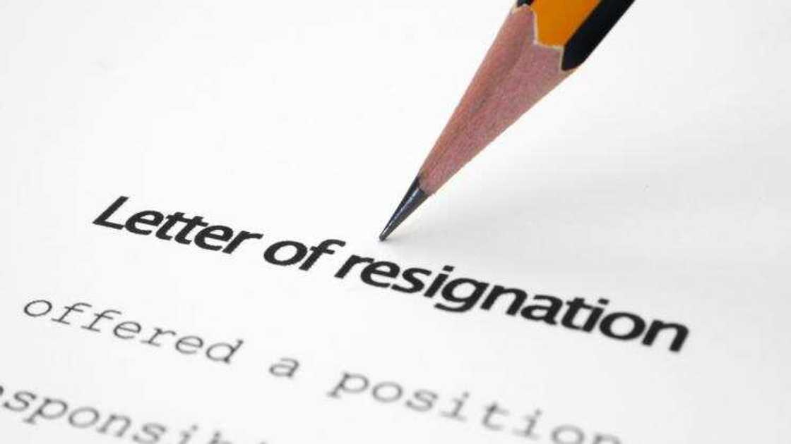 Resignation letter Resignation letter