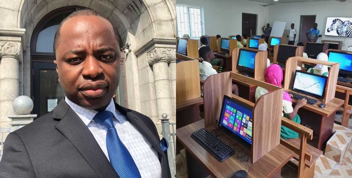 Obed Effah, Esq the Ghanaian lawyer in the US who built an ICT center for his JHS in Central Region Obed Effah, Esq the Ghanaian lawyer in the US who built an ICT center for his JHS in Central Region