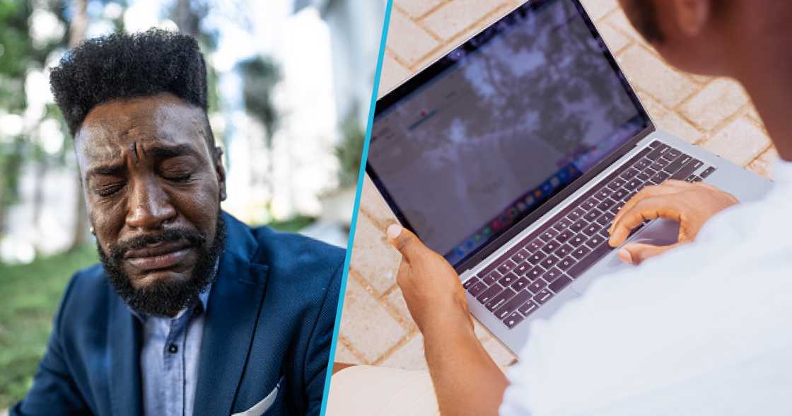 Man in tears Man in tears