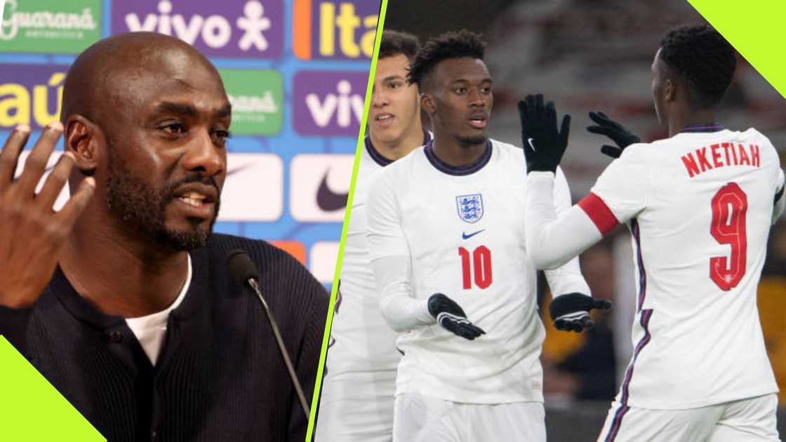 Otto Addo at the presser. Otto Addo at the presser.