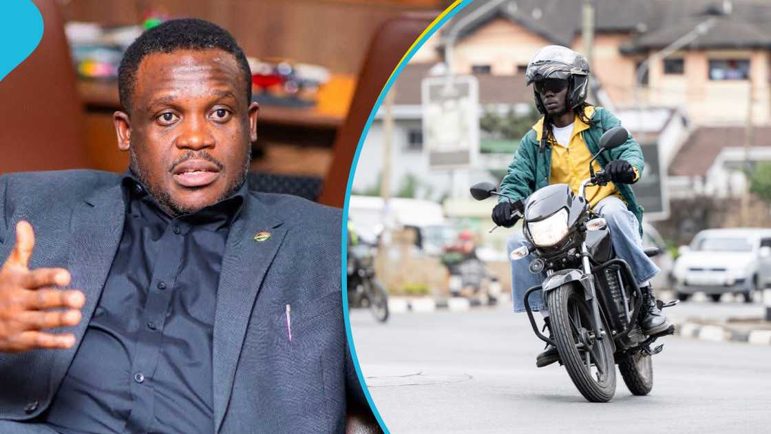 Sam George has stopped the enforcement of the regulation requiring courier riders to obtain licenses before operating.