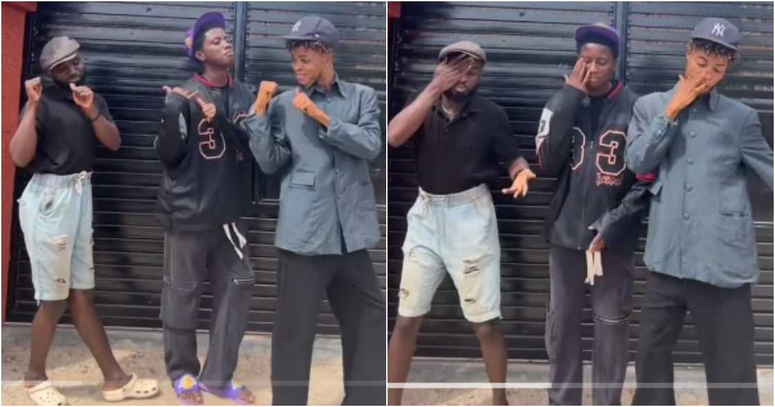 Photo of 3 men dancing Photo of 3 men dancing