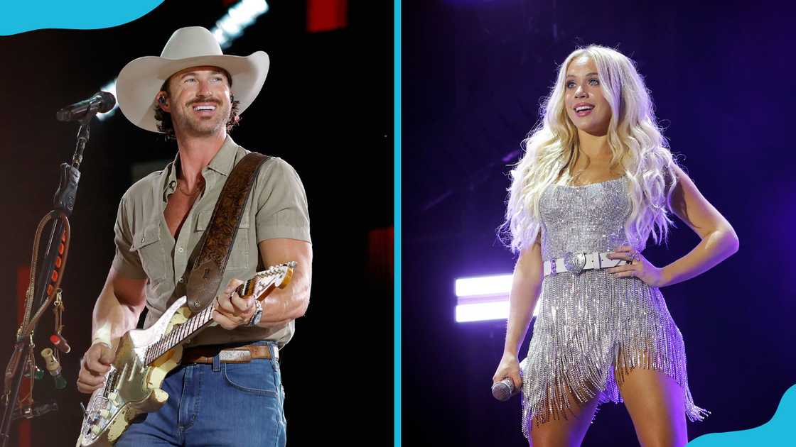 Riley Green performs on the main stage during CMA Fest 2025 (L). Megan Moroney performs on the main stage during CMA Fest 2025 (R). Riley Green performs on the main stage during CMA Fest 2025 (L). Megan Moroney performs on the main stage during CMA Fest 2025 (R).