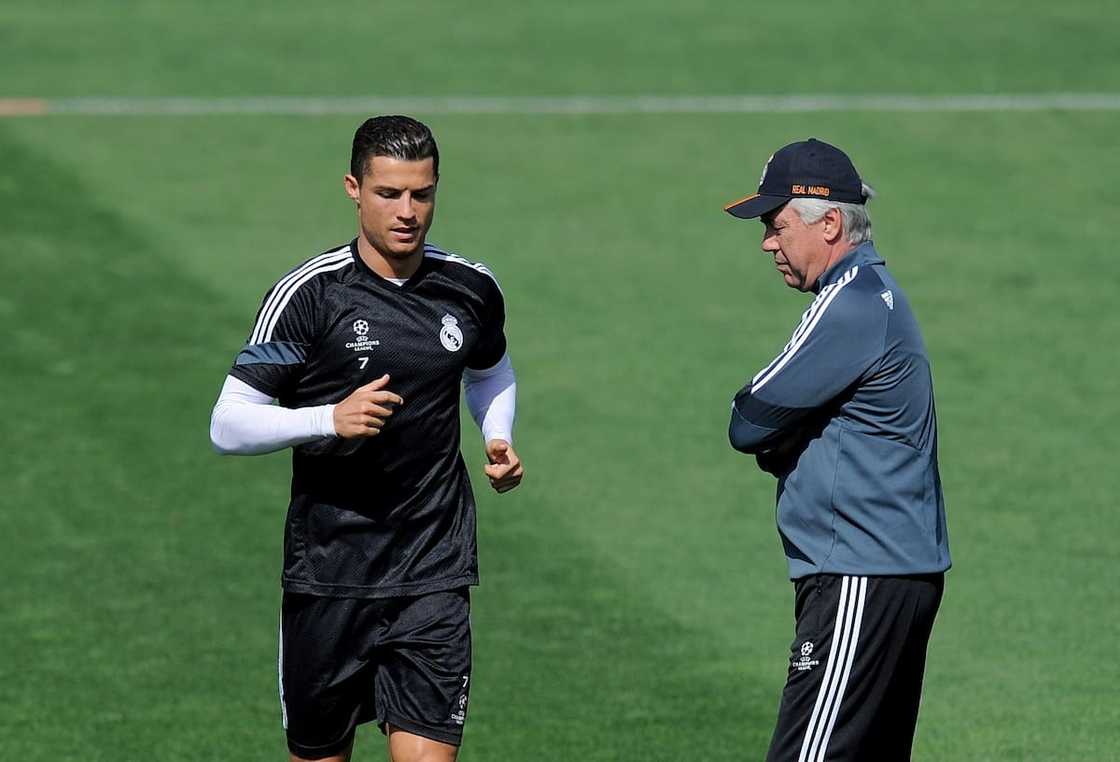 Cristiano Ronaldo and Ancelotti Cristiano Ronaldo and Ancelotti
