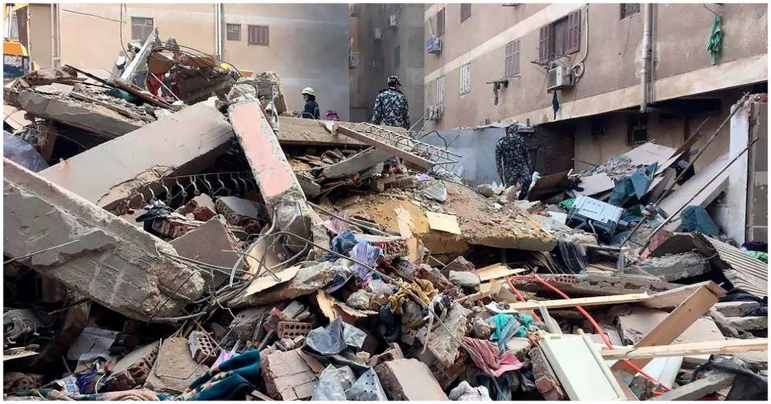 A collapsed building in Egypt that killed 18 people A collapsed building in Egypt that killed 18 people