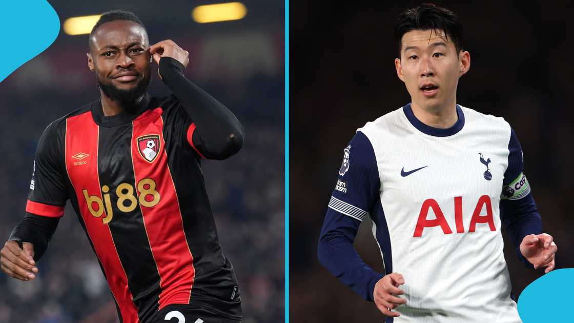 Tottenham Hotspur, Antoine Semenyo, Son Heung-min, Bournemouth, Ghana Tottenham Hotspur, Antoine Semenyo, Son Heung-min, Bournemouth, Ghana