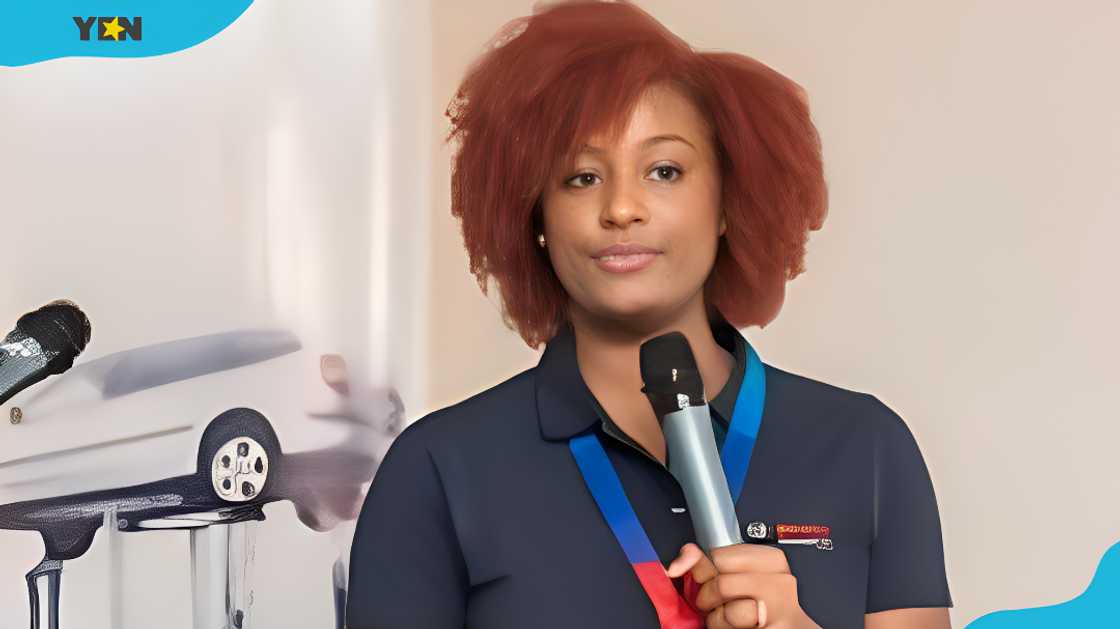 Geraldine Partington holds a microphone Geraldine Partington holds a microphone