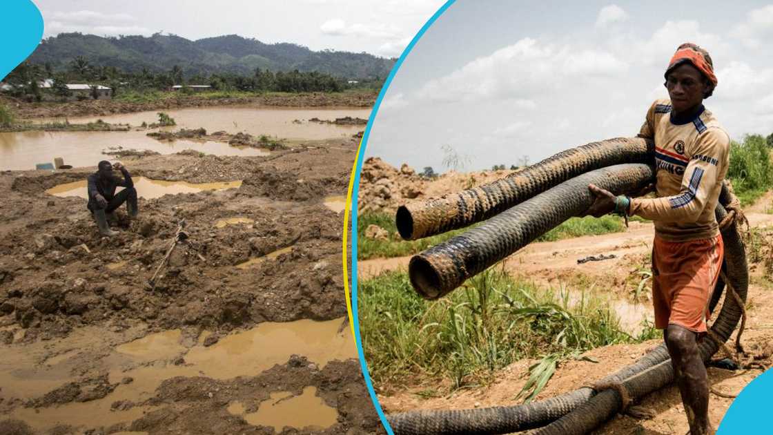 Small-scale miners task force have seized and destroyed Galamsey equipment on the Mankraso River Small-scale miners task force have seized and destroyed Galamsey equipment on the Mankraso River