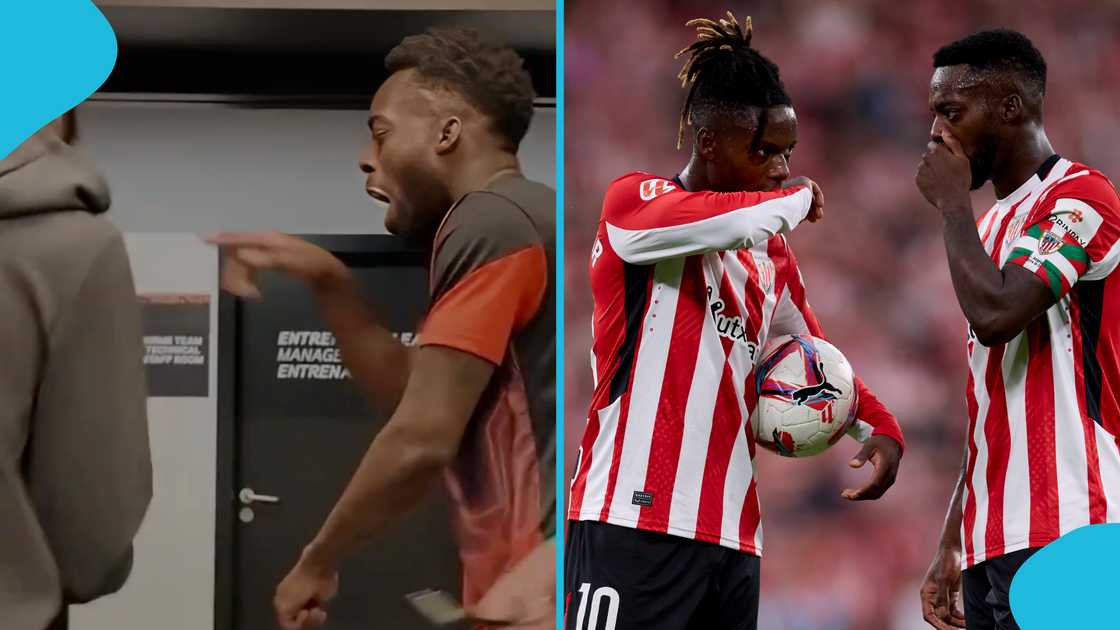 Iñaki and Nico Williams showed off some hot Ghanaian dance moves after reaching the semi-final of the Europa League. Iñaki and Nico Williams showed off some hot Ghanaian dance moves after reaching the semi-final of the Europa League.