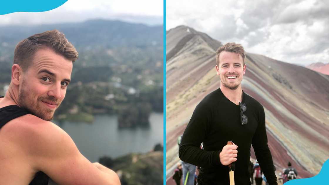 Gavin Langelo poses for a photo (L). Gavin poses with a stick in his hand (R) Gavin Langelo poses for a photo (L). Gavin poses with a stick in his hand (R)