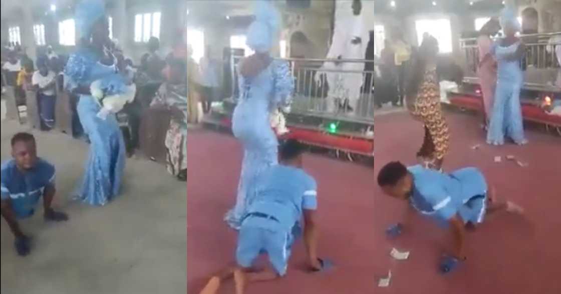 Joy as physically challenged man and wife dance to offer thanks in church after welcoming a child