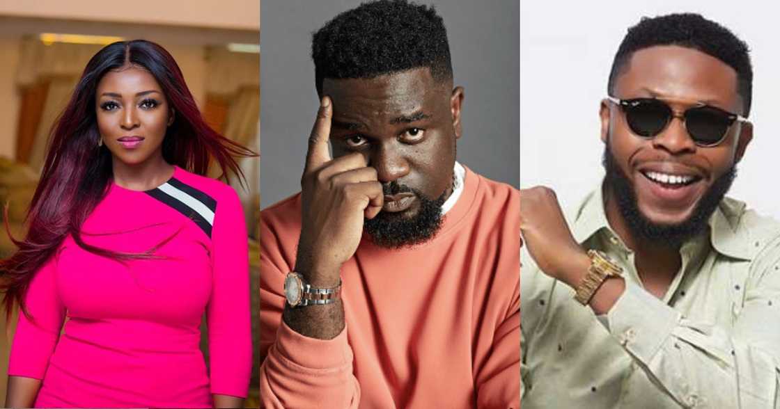 Yvonne Okoro, Kalybos shower praises on Sarkodie for freestyle in new video