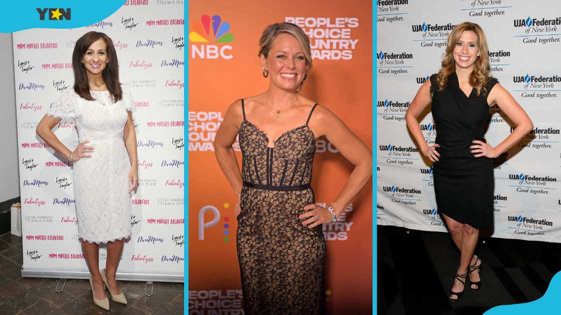 Meteorologists Audrey Puente, Dylan Dreyer, and Stephanie Abrams at separate venues. Meteorologists Audrey Puente, Dylan Dreyer, and Stephanie Abrams at separate venues.