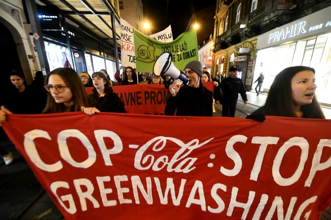 Environmental protsters rally in Zagreb, Coatia on November 8, 2022 as the COP27 UN climate talks are being held in Egypt Environmental protsters rally in Zagreb, Coatia on November 8, 2022 as the COP27 UN climate talks are being held in Egypt