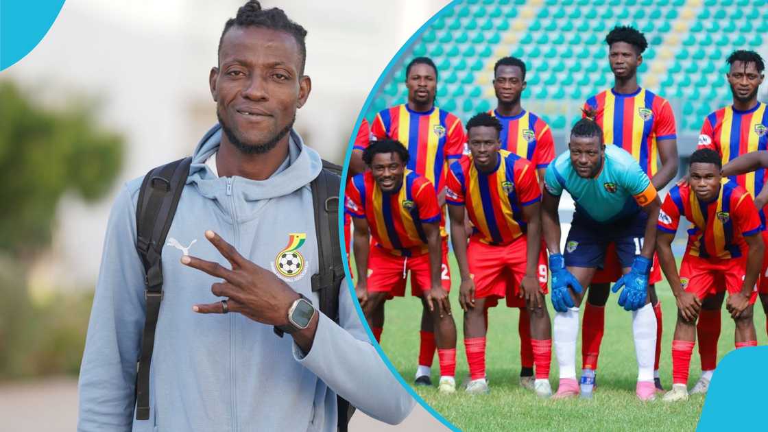 Benjamin Asare shared large portion of his Black Stars bonus with the Hearts of Oak family. Benjamin Asare shared large portion of his Black Stars bonus with the Hearts of Oak family.