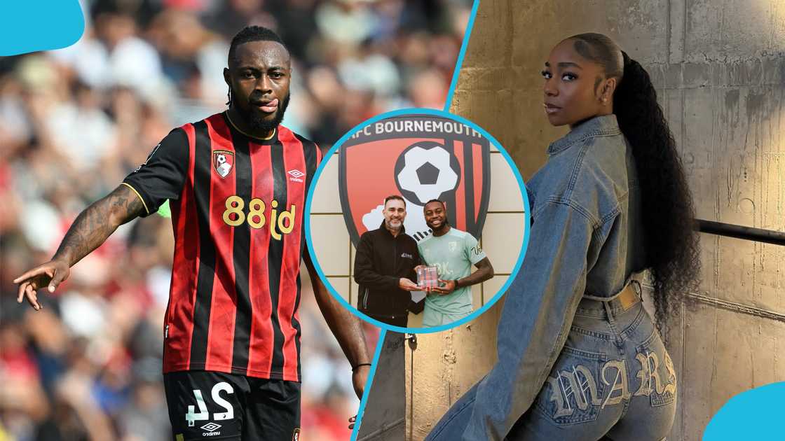 Jordeen Buckley, Antoine Semenyo's girlfriend, Antoine Semenyo, Bournemouth Player of the Month, Bournemouth Goal of the Month, Premier League. Jordeen Buckley, Antoine Semenyo's girlfriend, Antoine Semenyo, Bournemouth Player of the Month, Bournemouth Goal of the Month, Premier League.