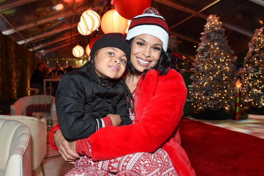 Dana Isaiah Thomas Jr. and Jordin Sparks at the world premiere of "Candy Cane Lane"